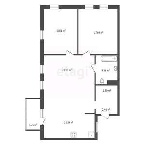 3-к квартира, вторичка, 81м2, 5/7 этаж