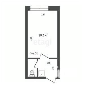 Студия квартира, вторичка, 14м2, 3/5 этаж