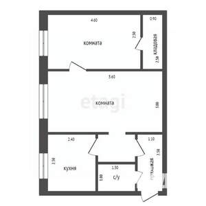 2-к квартира, вторичка, 45м2, 1/5 этаж