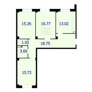 3-к квартира, строящийся дом, 85м2, 1/9 этаж