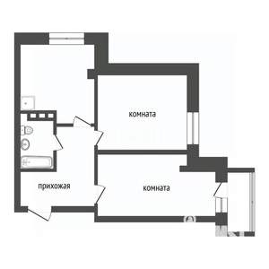 2-к квартира, вторичка, 57м2, 18/25 этаж