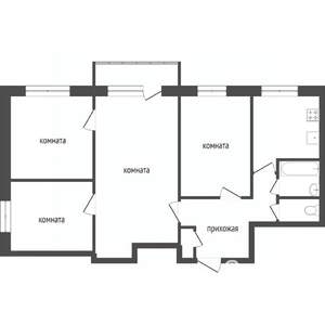 4-к квартира, вторичка, 61м2, 4/5 этаж