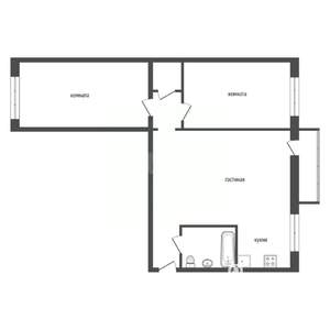 3-к квартира, вторичка, 58м2, 5/5 этаж