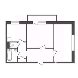 2-к квартира, вторичка, 53м2, 3/10 этаж
