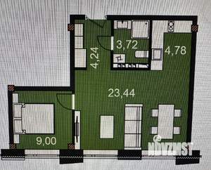 2-к квартира, вторичка, 45м2, 2/5 этаж