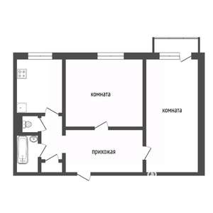 2-к квартира, вторичка, 54м2, 10/10 этаж