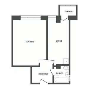 1-к квартира, вторичка, 41м2, 8/17 этаж