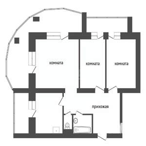 3-к квартира, вторичка, 84м2, 12/14 этаж