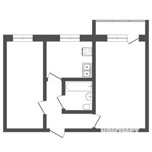 2-к квартира, вторичка, 46м2, 4/5 этаж