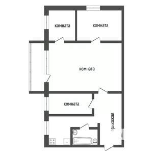 4-к квартира, вторичка, 61м2, 4/5 этаж