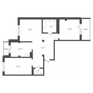 3-к квартира, вторичка, 59м2, 4/5 этаж
