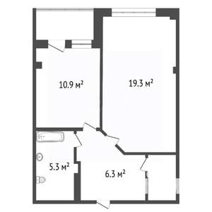 1-к квартира, вторичка, 44м2, 2/15 этаж