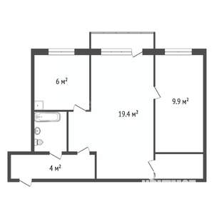 2-к квартира, вторичка, 44м2, 5/5 этаж