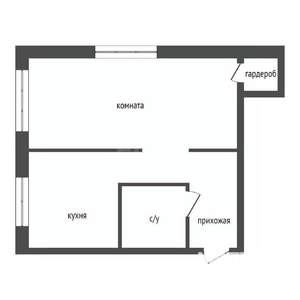 1-к квартира, вторичка, 34м2, 4/5 этаж