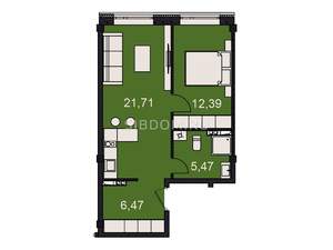 2-к квартира, вторичка, 46м2, 3/5 этаж