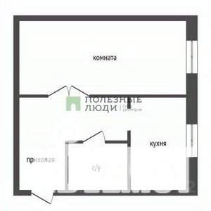 1-к квартира, вторичка, 36м2, -2/2 этаж