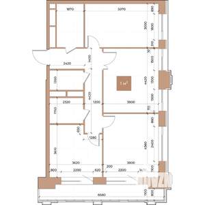 3-к квартира, вторичка, 84м2, 8/24 этаж