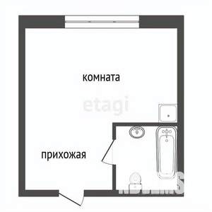 Студия квартира, вторичка, 13м2, 5/5 этаж