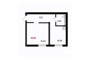 1-к квартира, вторичка, 39м2, 8/18 этаж