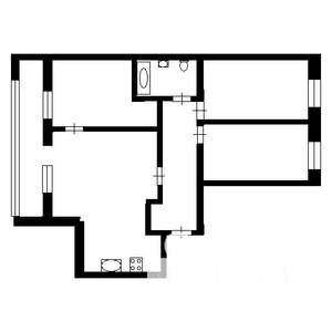 3-к квартира, вторичка, 77м2, 7/12 этаж