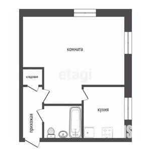 1-к квартира, вторичка, 31м2, 1/5 этаж