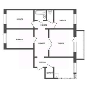 4-к квартира, вторичка, 79м2, 3/10 этаж