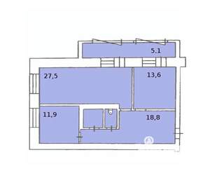 3-к квартира, вторичка, 77м2, 8/11 этаж