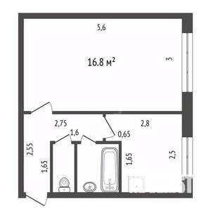 1-к квартира, вторичка, 31м2, 1/5 этаж