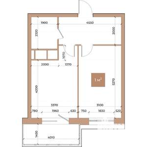 1-к квартира, строящийся дом, 46м2, 17/24 этаж