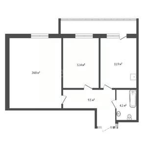 2-к квартира, вторичка, 62м2, 15/25 этаж