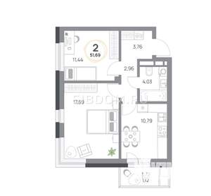 2-к квартира, вторичка, 52м2, 3/10 этаж