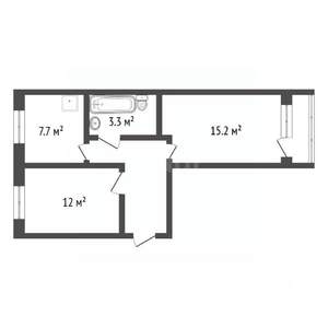 2-к квартира, вторичка, 49м2, 3/5 этаж