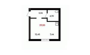 1-к квартира, вторичка, 30м2, 13/18 этаж