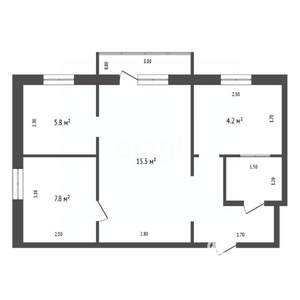 3-к квартира, вторичка, 44м2, 2/5 этаж