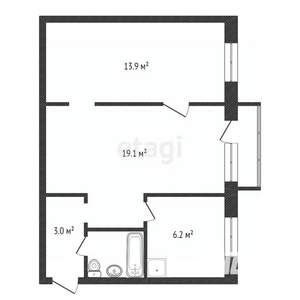 2-к квартира, вторичка, 45м2, 4/5 этаж
