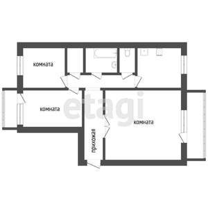 3-к квартира, вторичка, 65м2, 4/9 этаж