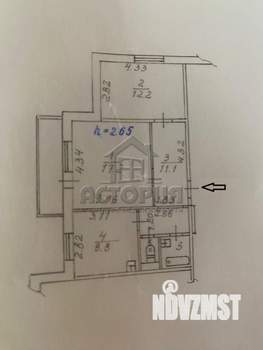 2-к квартира, вторичка, 53м2, 7/10 этаж