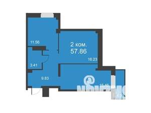 2-к квартира, вторичка, 56м2, 14/24 этаж