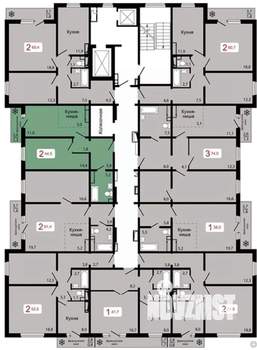 2-к квартира, строящийся дом, 45м2, 11/17 этаж