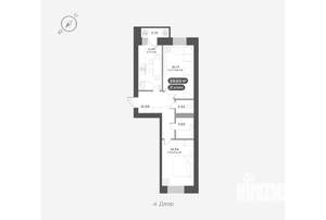 2-к квартира, вторичка, 59м2, 5/16 этаж