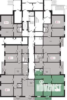3-к квартира, строящийся дом, 78м2, 1/17 этаж