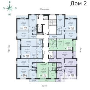 2-к квартира, вторичка, 61м2, 7/17 этаж