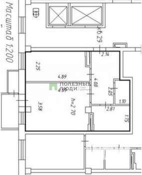 1-к квартира, вторичка, 42м2, 6/10 этаж