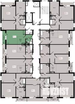 1-к квартира, строящийся дом, 32м2, 9/17 этаж