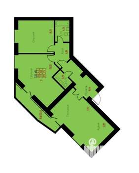 3-к квартира, вторичка, 103м2, 2/18 этаж