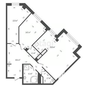 3-к квартира, вторичка, 89м2, 3/10 этаж
