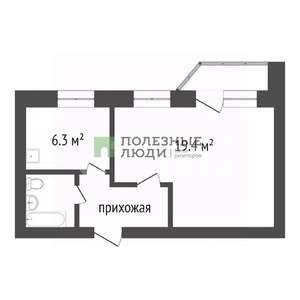 1-к квартира, вторичка, 33м2, 9/9 этаж