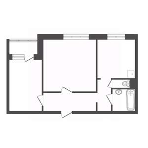 2-к квартира, вторичка, 53м2, 9/9 этаж