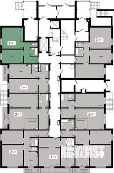1-к квартира, вторичка, 42м2, 1/17 этаж