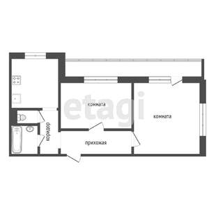 2-к квартира, вторичка, 43м2, 5/9 этаж